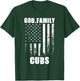 God. Family. Cubs. Vintage USA Flag T-Shirt - T-Shirt | Forest