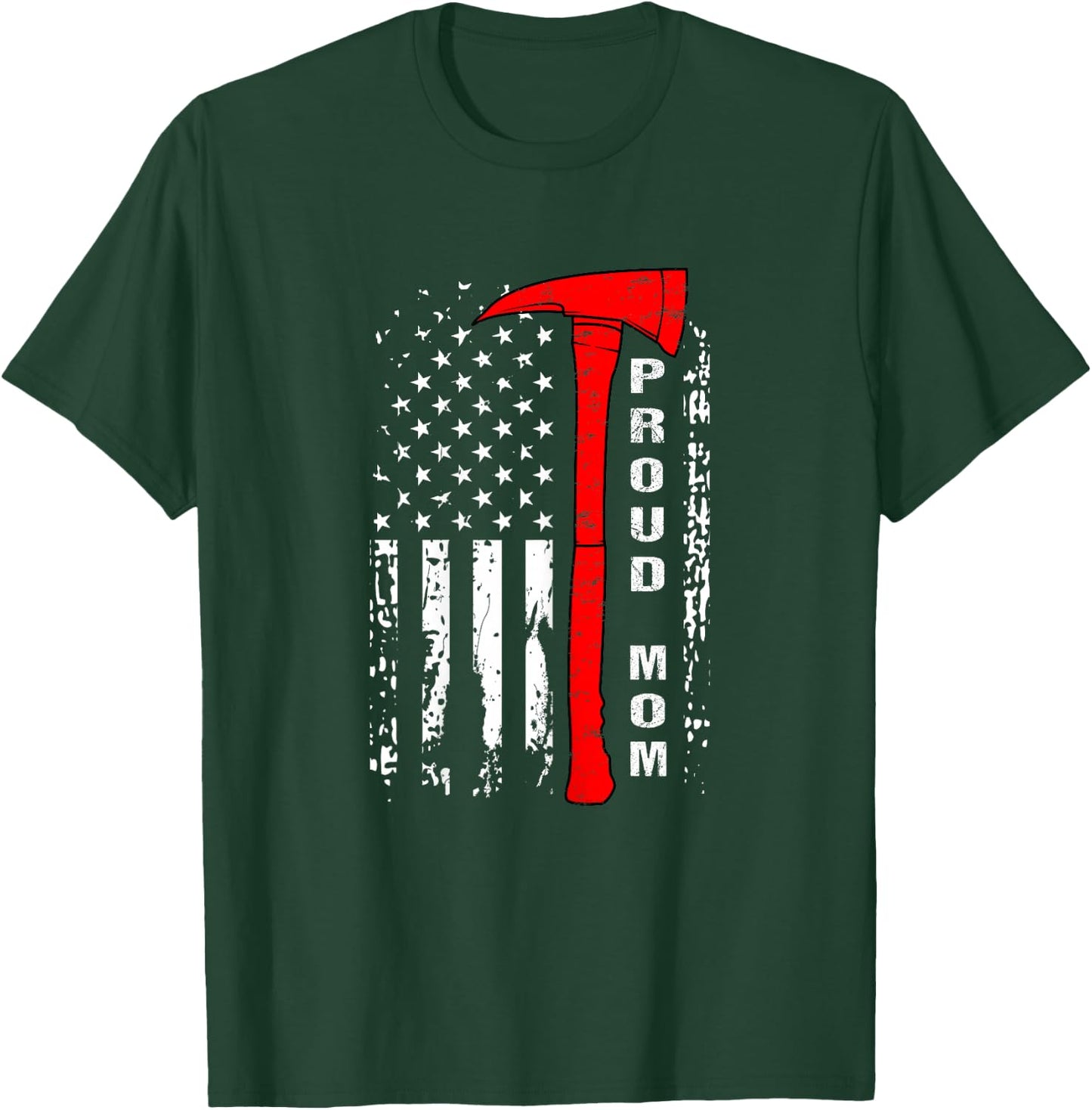 Firefighter Mom Shirt Proud Mom of Brave Firefighter T-Shirt - T-Shirt | Forest