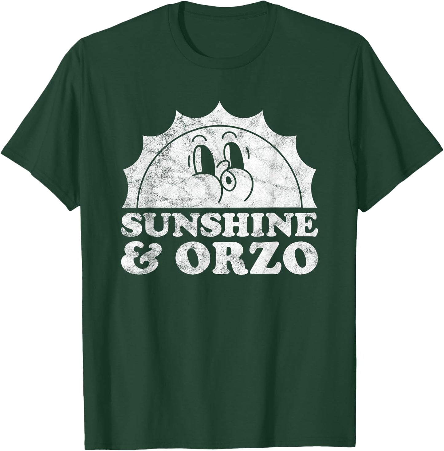 Sunshine and Orzo Retro Vintage Sun Pasta Women Kids T-Shirt - T-Shirt | Forest
