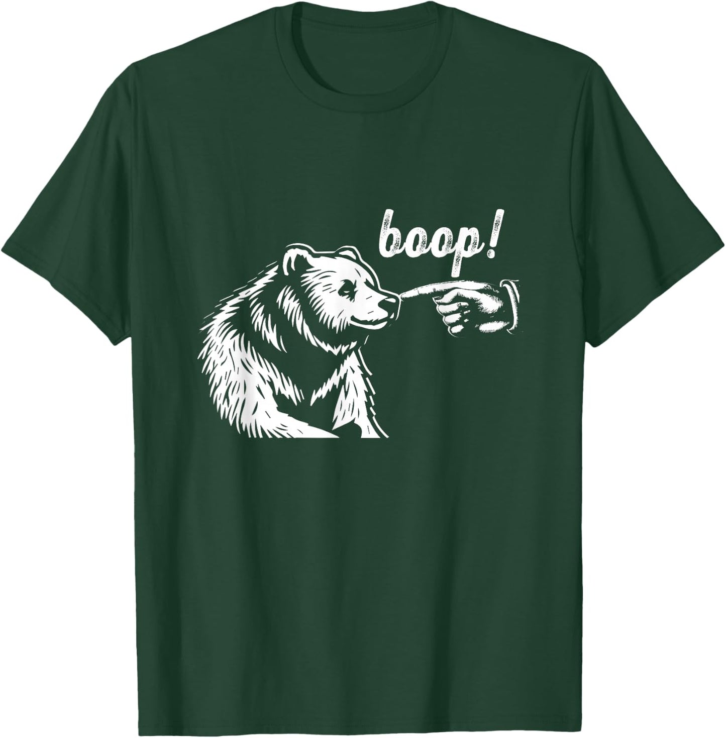 Boop Bear Funny Hand Touch Bear Nose Wildlife Animal Meme T-Shirt - T-Shirt | Forest