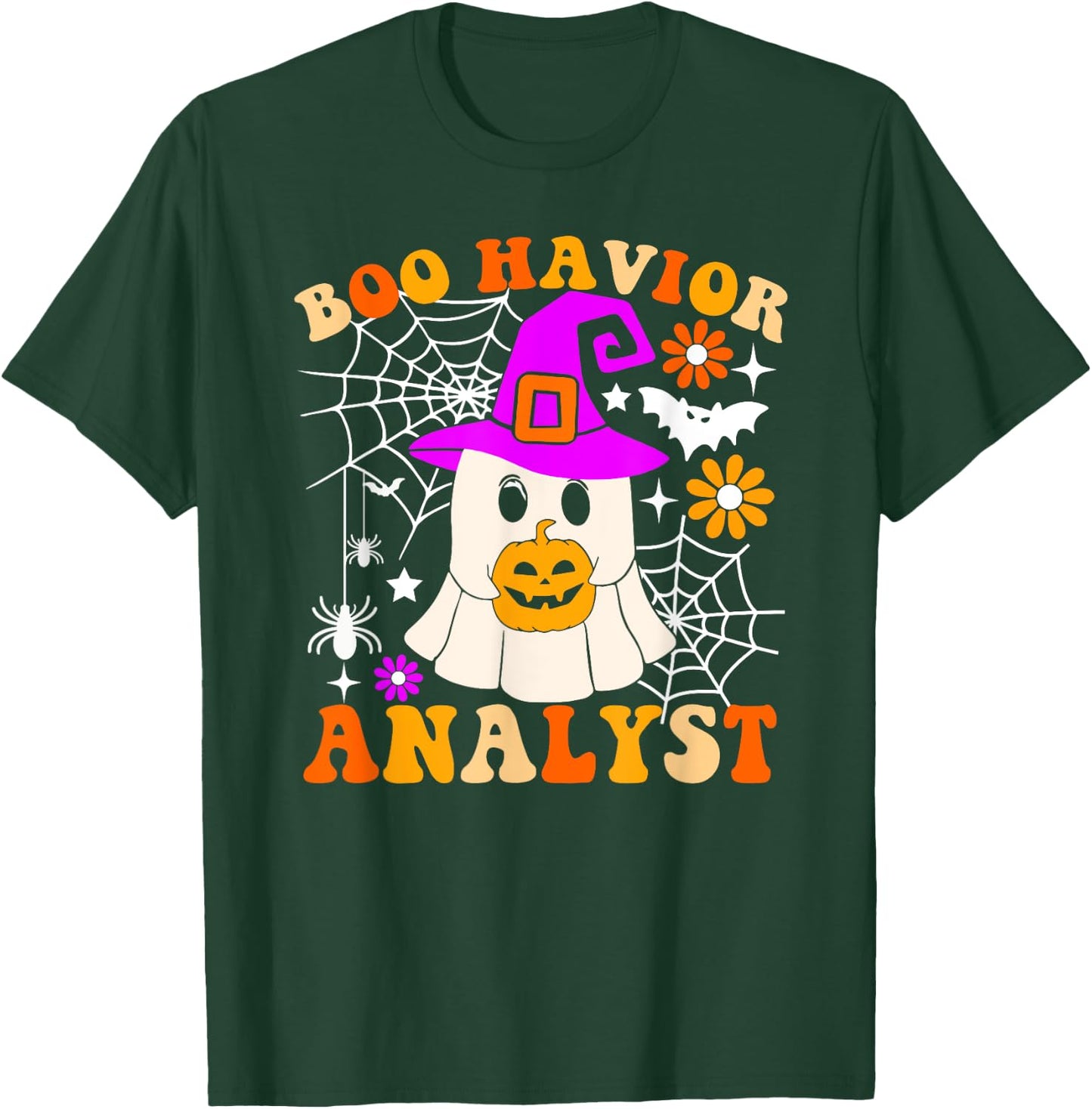 Boo Havior Analyst Funny Ghost Halloween Behavior Therapist T-Shirt - T-Shirt | Forest