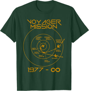 Space Voyager 1 2 Probes Outer Space Exploration Trajectory T-Shirt - T-Shirt | Forest