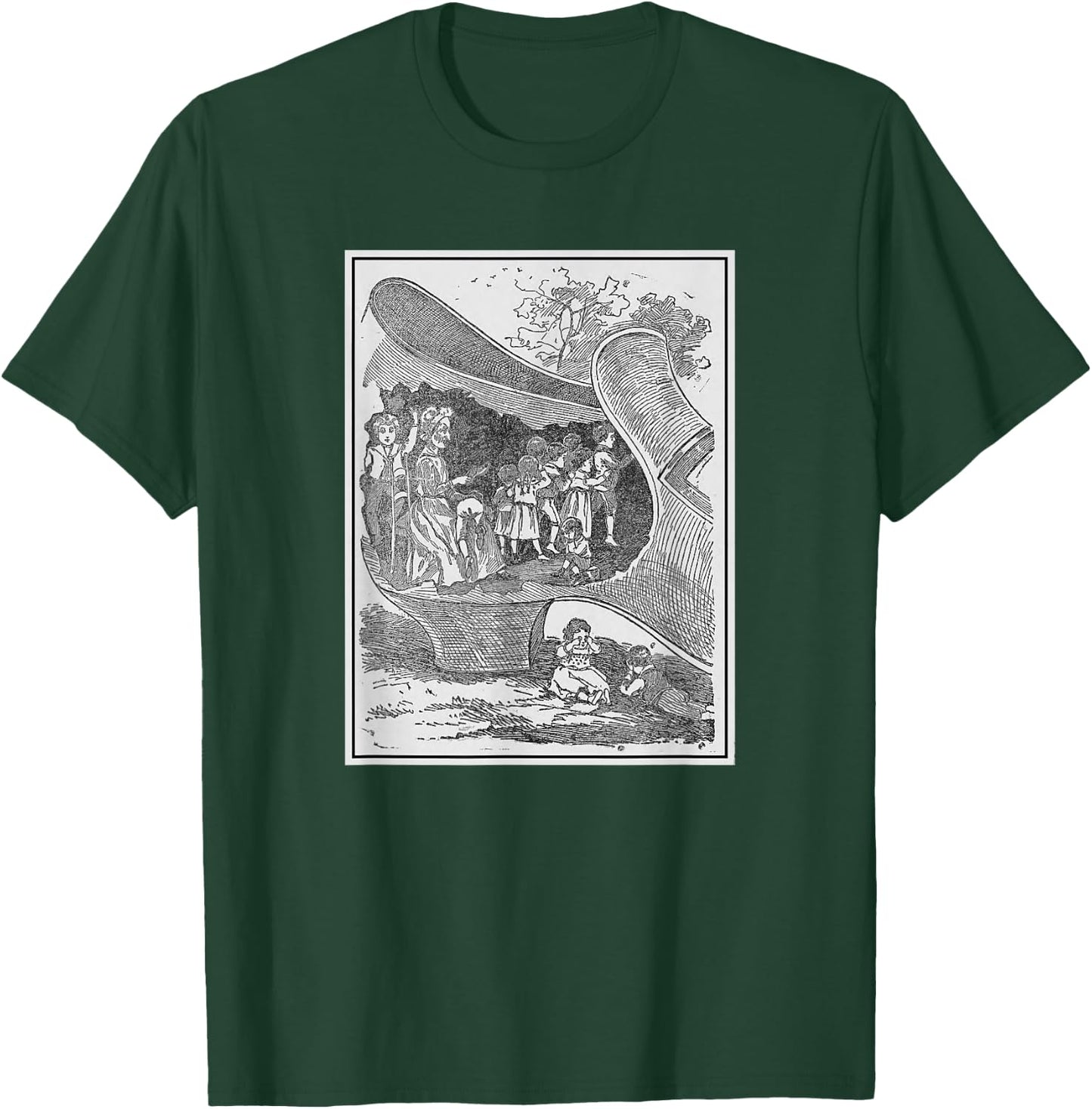There Was An Old Woman Who Lived in a Shoe T-Shirt - T-Shirt | Forest