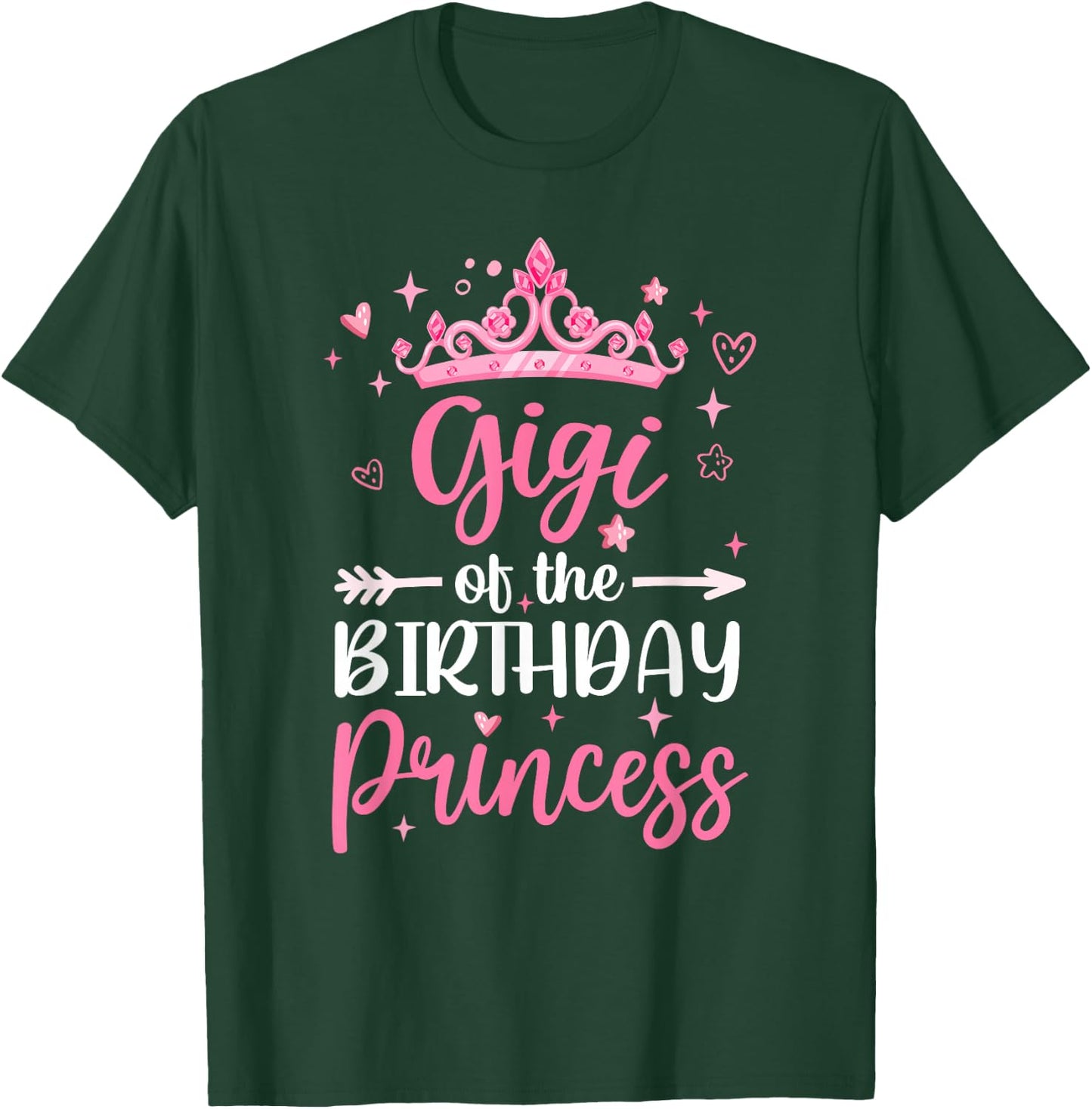 Gigi Of The Birthday Princess Birthday Girl Kid Family T-Shirt - T-Shirt | Forest