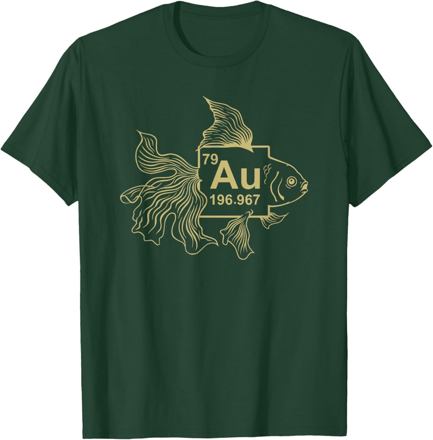 Goldfish - Gold fish - AU Chemistry Science - AU Element T-Shirt - T-Shirt | Forest