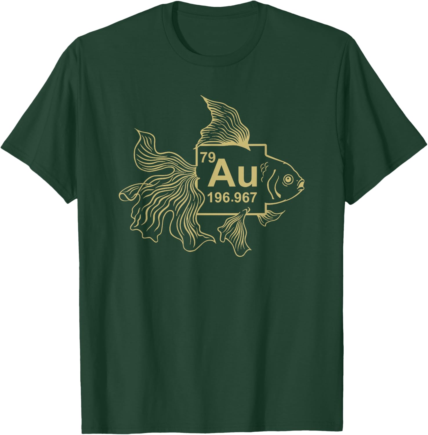 Goldfish - Gold fish - AU Chemistry Science - AU Element T-Shirt - T-Shirt | Forest