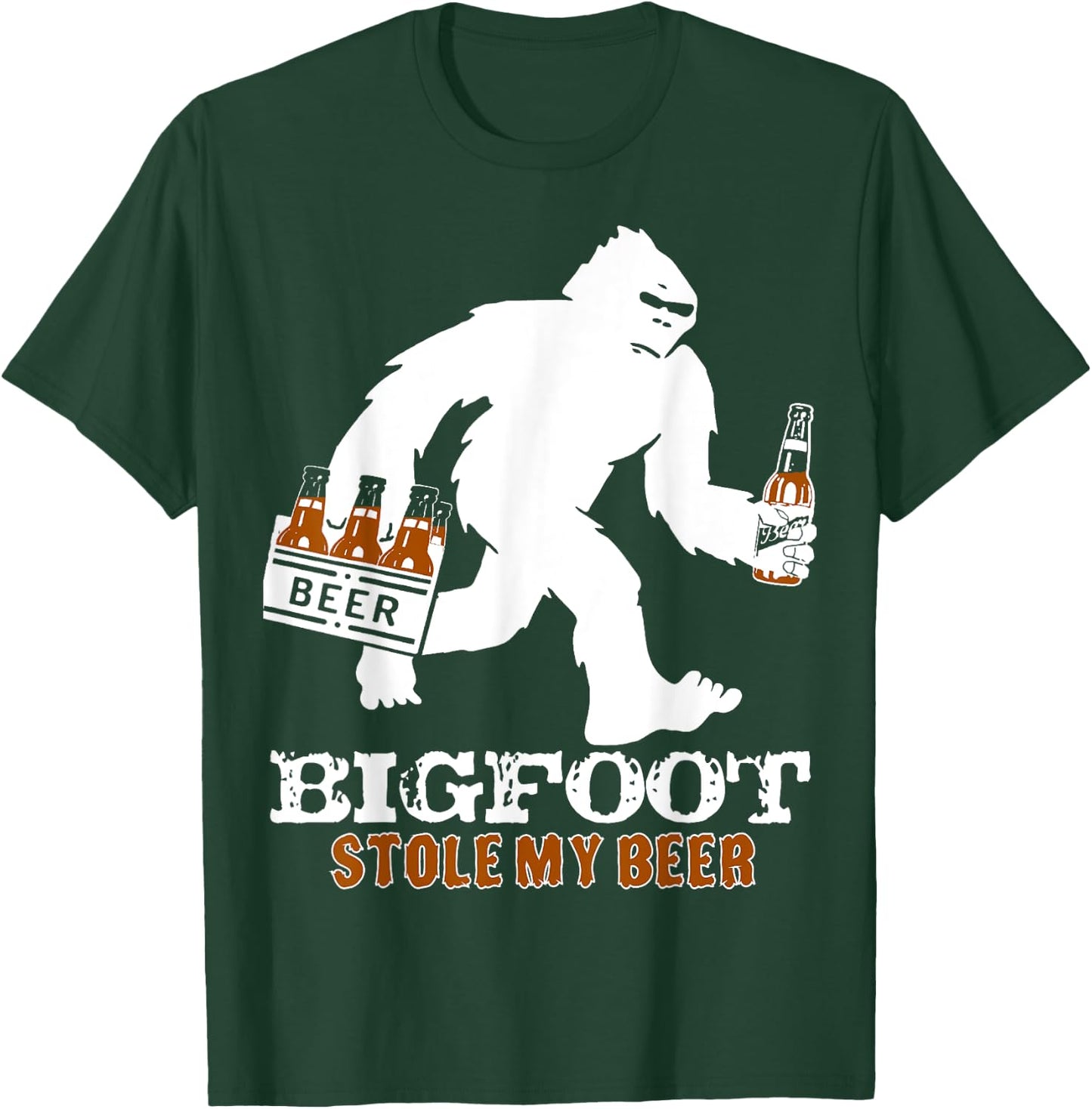 Bigfoot Stole My Beer Shirt Sasquatch Yeti Camping Outdoors T-Shirt - T-Shirt | Forest