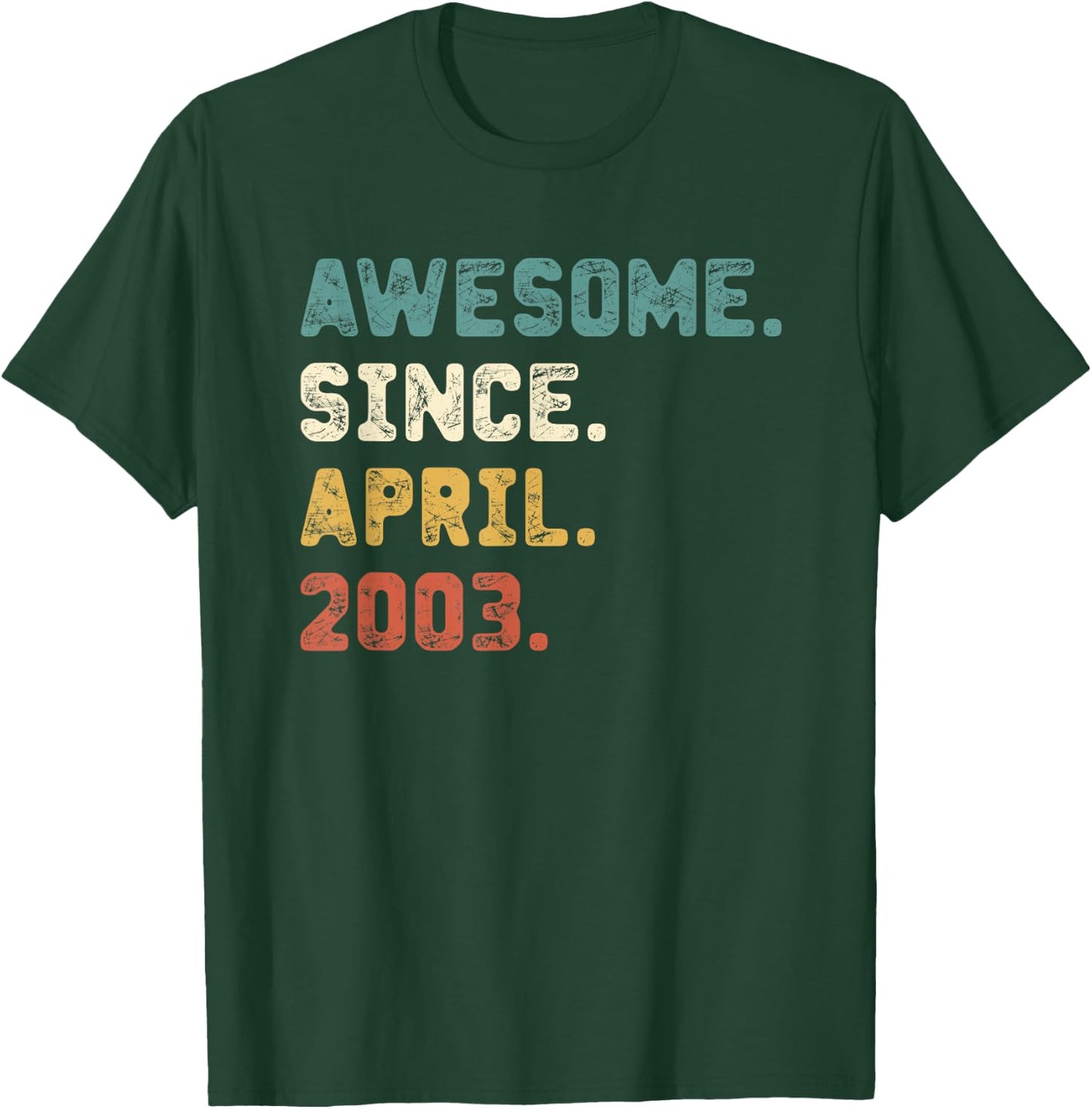 19 Years Old Gifts Awesome Since April 2003 19th Birthday T-Shirt - T-Shirt | Forest