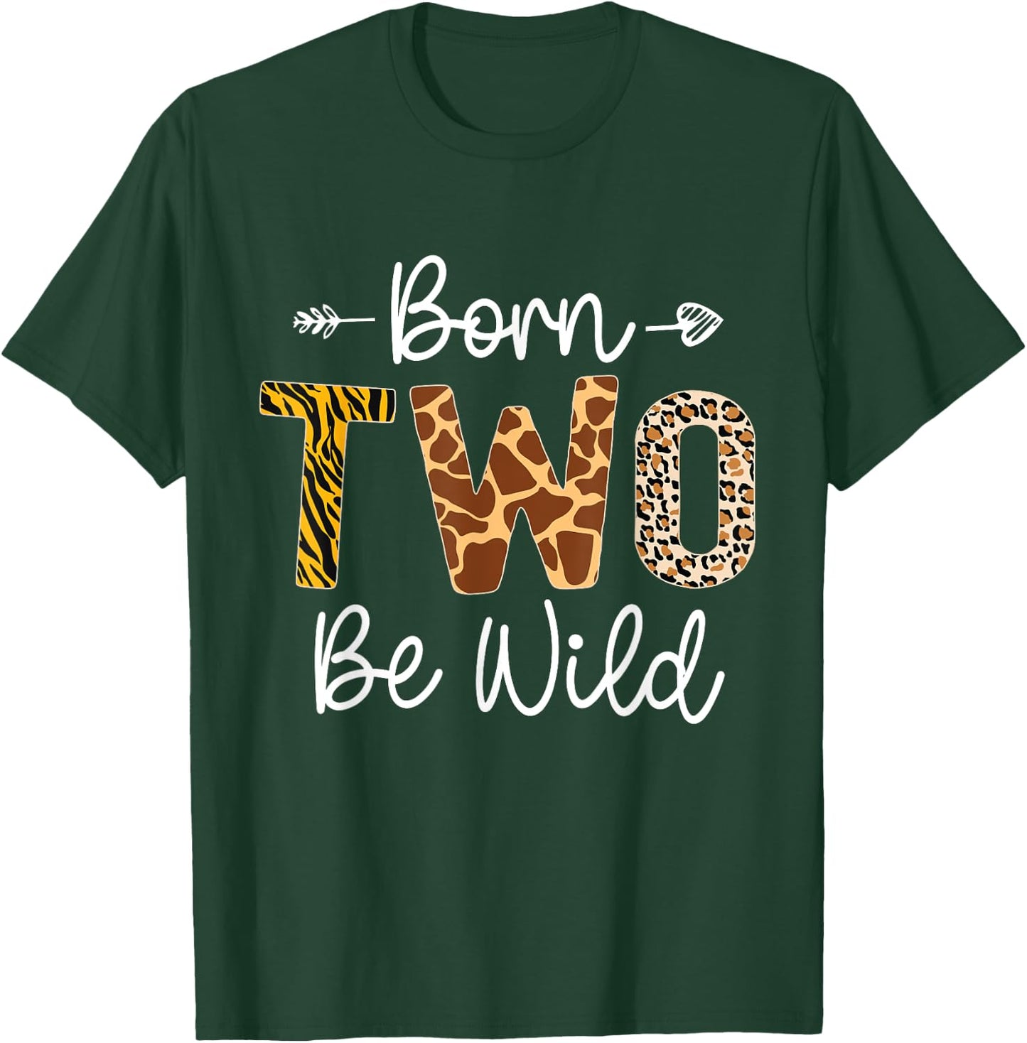 Wild Mama Born Two be Wild 2nd Birthday Zoo Jungle Safari T-Shirt - T-Shirt | Forest