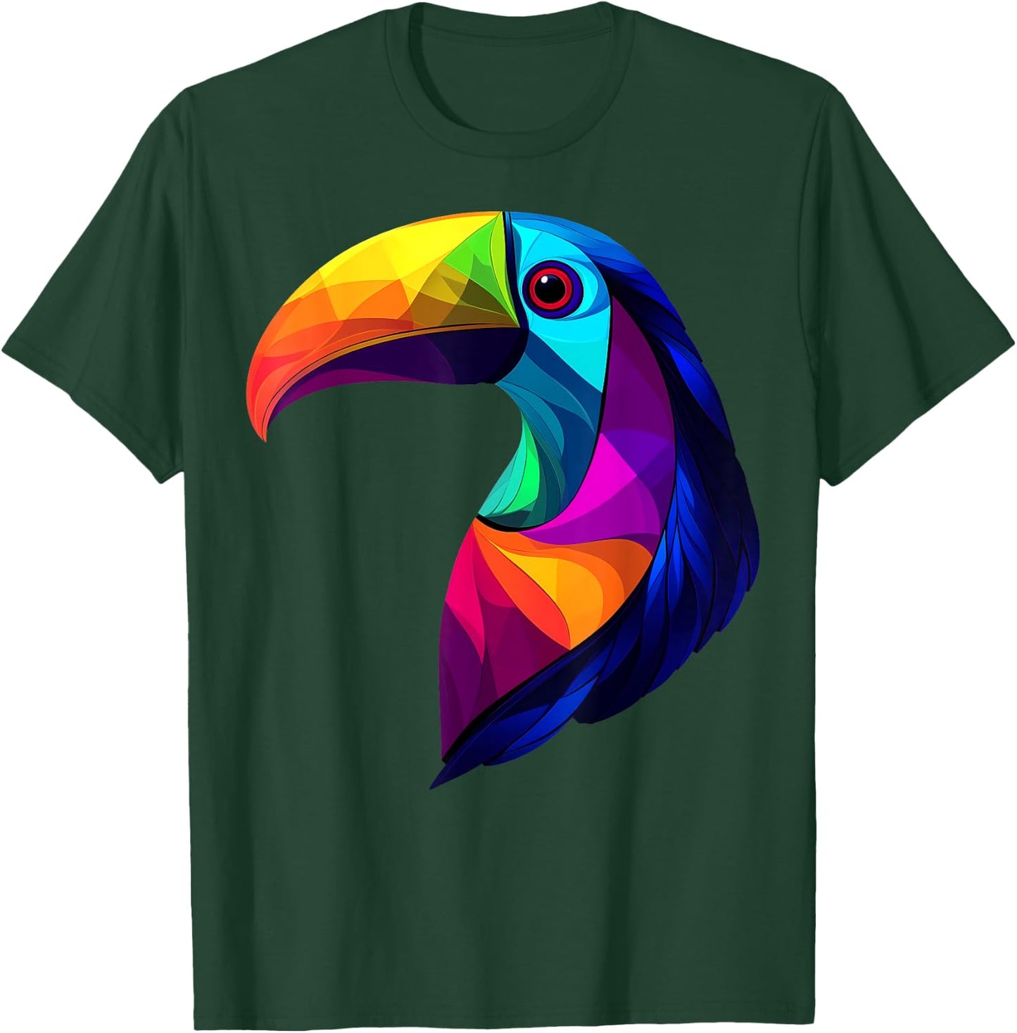Colorful Toucan Vibrant Rainforest Jungle Animals Black T-Shirt - T-Shirt | Forest