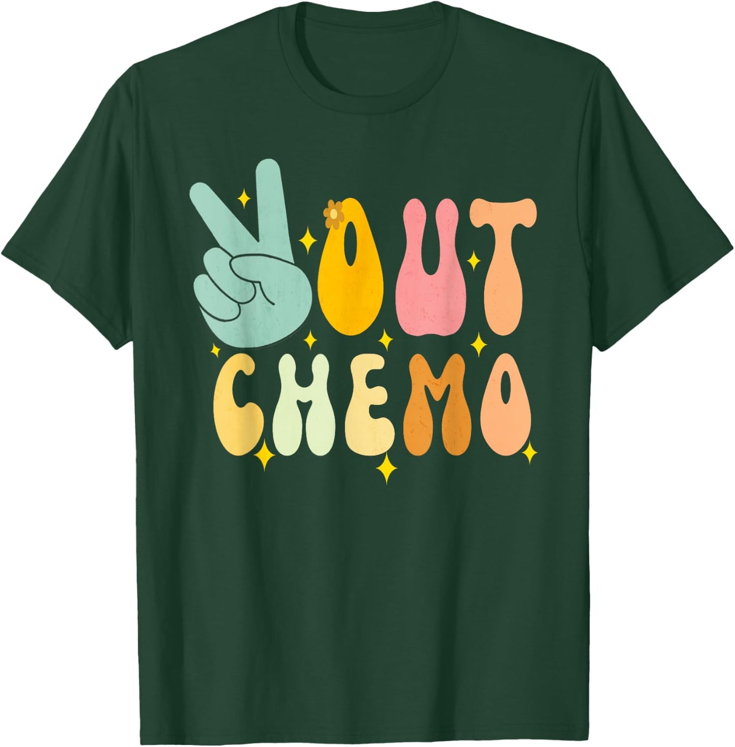 Peace-Out Chemo Last Day Of Chemo End Chemotherapy Cancer T-Shirt - T-Shirt | Forest