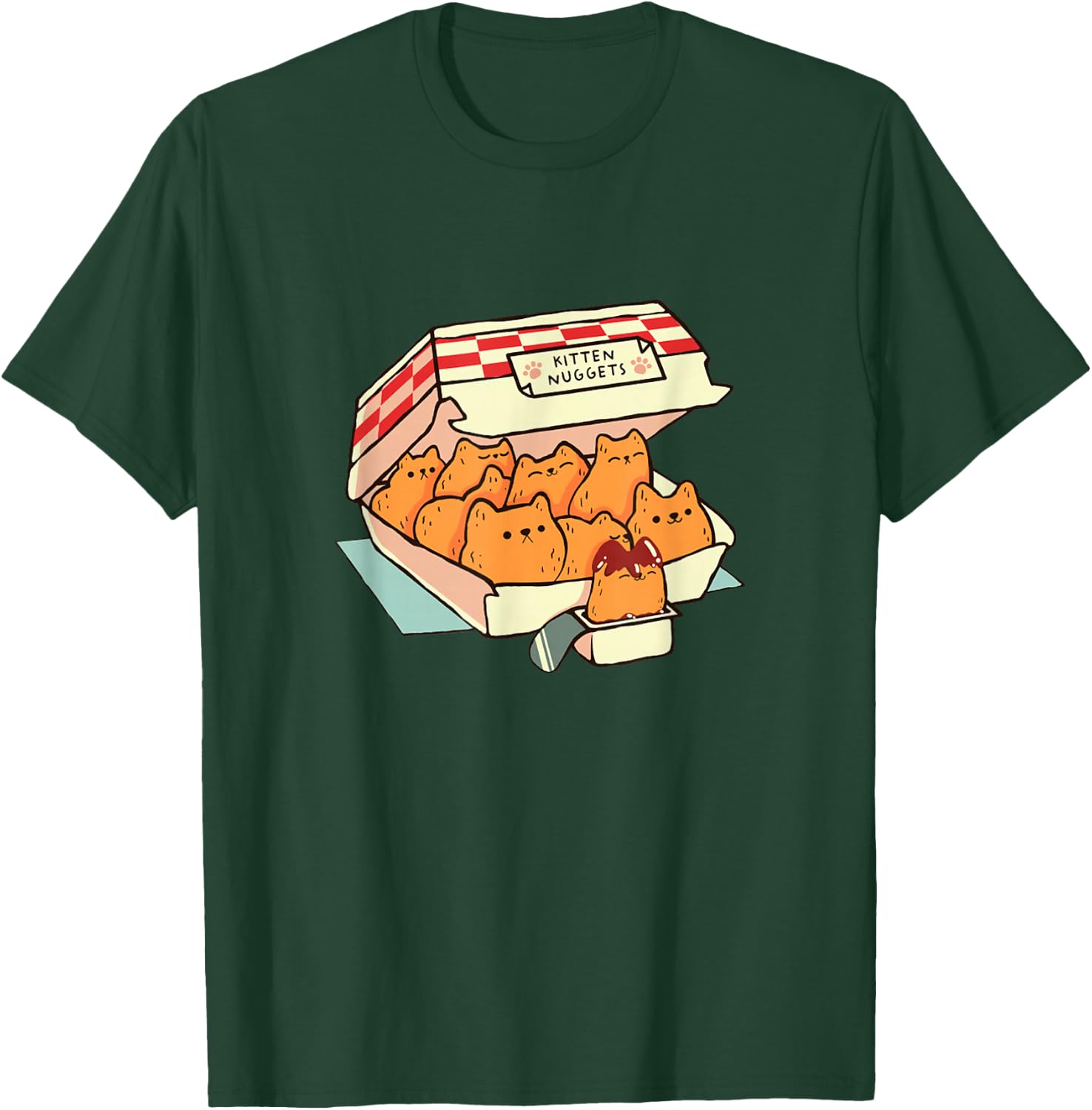 Kitten Nuggets For Cat Lover Black Cat Humor T-Shirt - T-Shirt | Forest