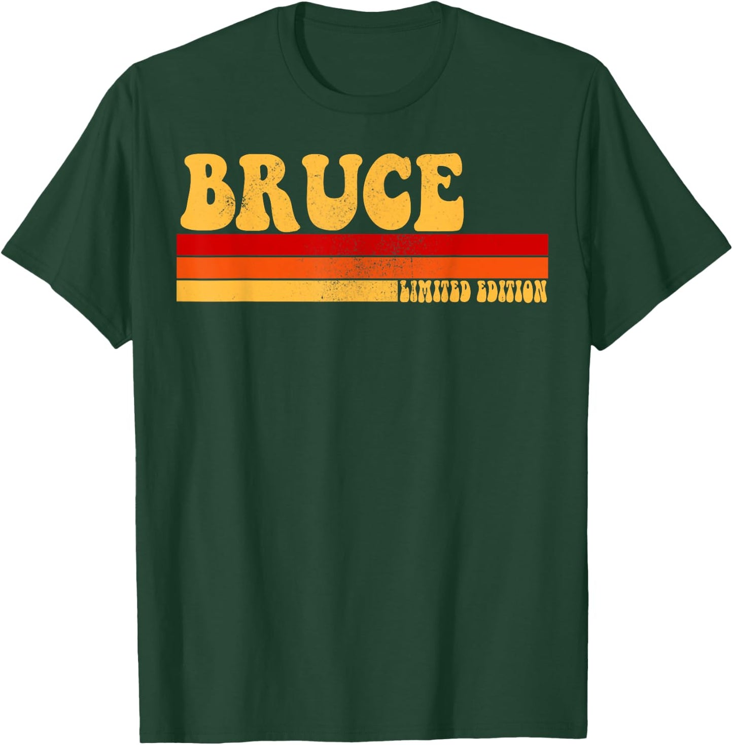 BRUCE Name Personalized Idea Men Retro Vintage BRUCE T-Shirt - T-Shirt | Forest