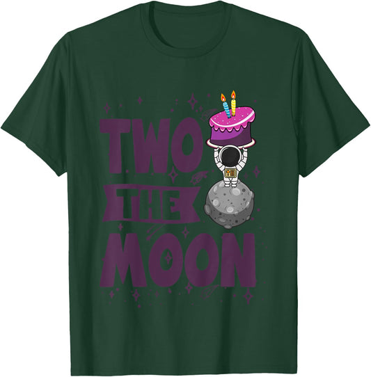 TWO THE MOON Shirt Girls 2nd Birthday Gift 2 Year Old T-Shirt - T-Shirt | Forest