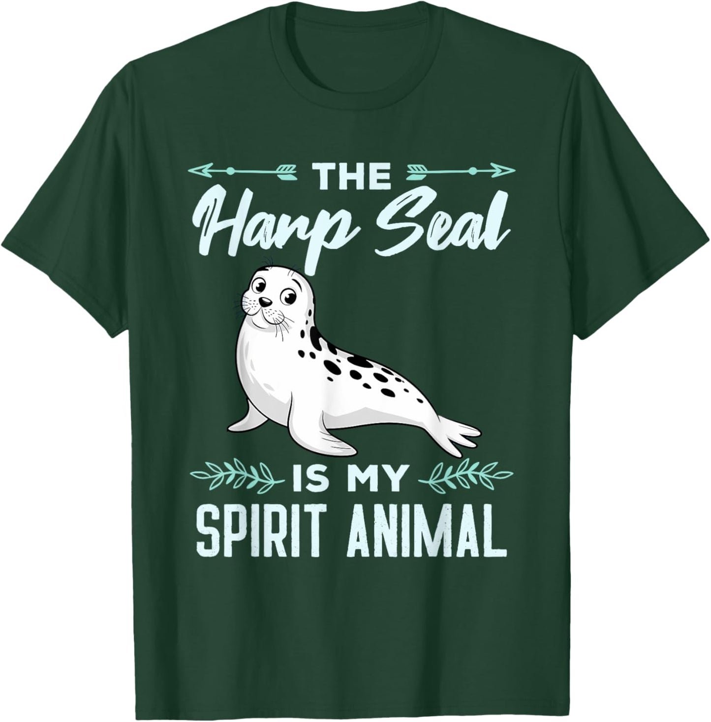 Harp Seal Is My Spirit Animal Men Women Kids T-Shirt - T-Shirt | Forest