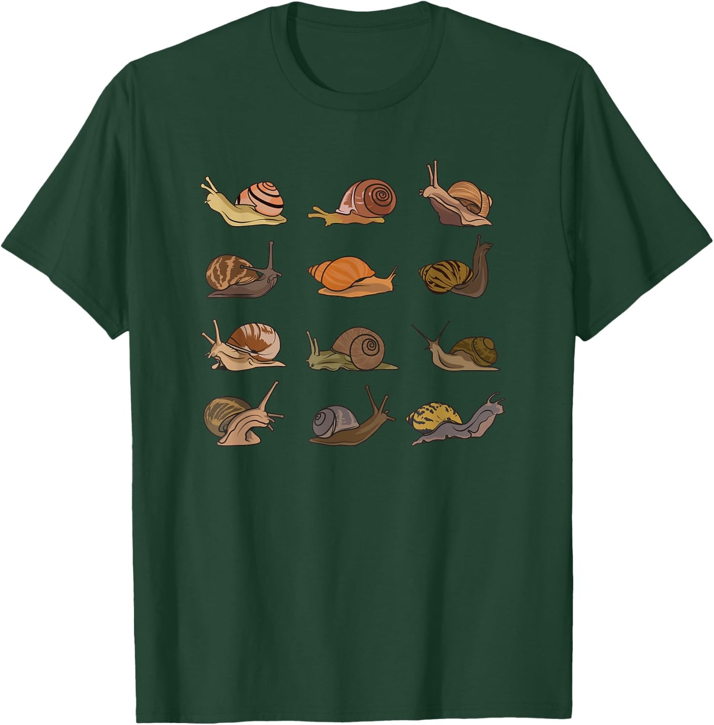 Snail Design Women Insect Snail Themed Snail Lover T-Shirt - T-Shirt | Forest