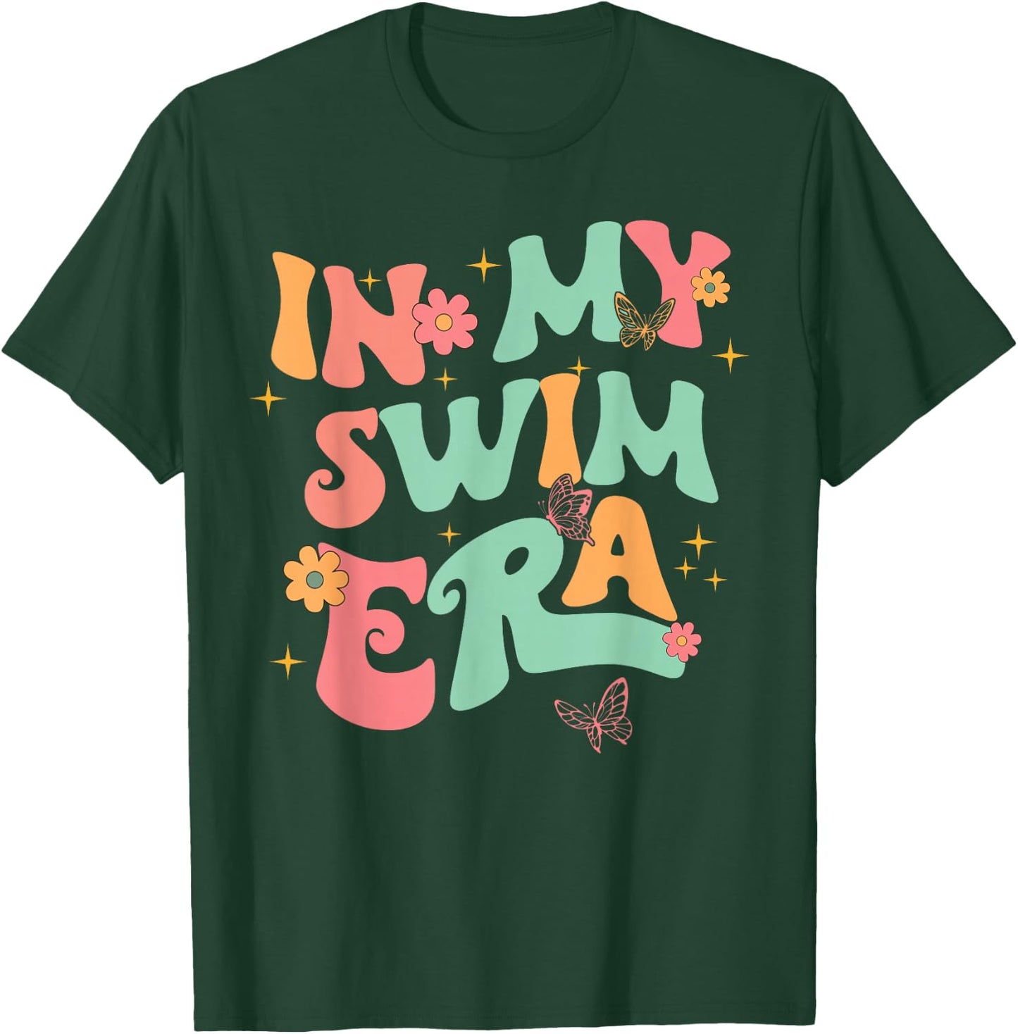 Retro In My Swim Era Swimming Swimmers Women Men Kids T-Shirt - T-Shirt | Forest