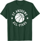 St. Andrews Vintage All-Stars Retro 80s Basketball T-Shirt - T-Shirt | Forest