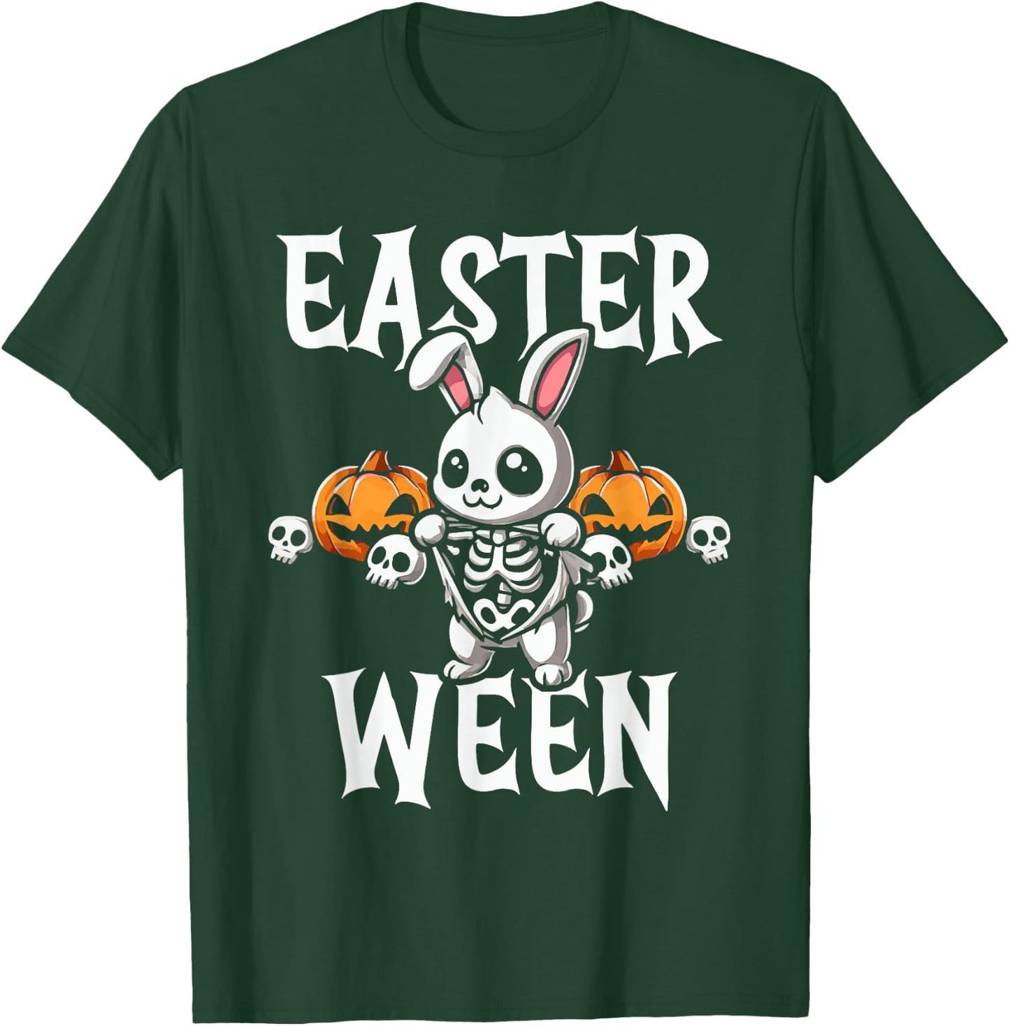 Easter Ween Skeleton Bunny Halloween Theme T-Shirt - T-Shirt | Forest