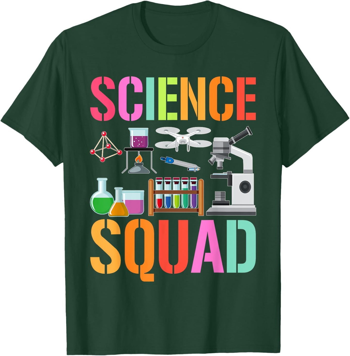Vintage SCIENCE SQUAD Technology Teacher Team Student STEM T-Shirt - T-Shirt | Forest