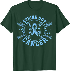 Strike Out Prostate Cancer Baseball Gameday Cancer Awareness T-Shirt - T-Shirt | Forest