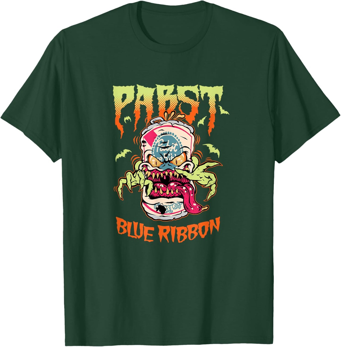Pabst Blue Ribbon | Halloween Creature Can T-Shirt - T-Shirt | Forest