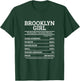 Brooklyn NYC New York NY Nutrition Facts Funny Girls T-Shirt - T-Shirt | Forest