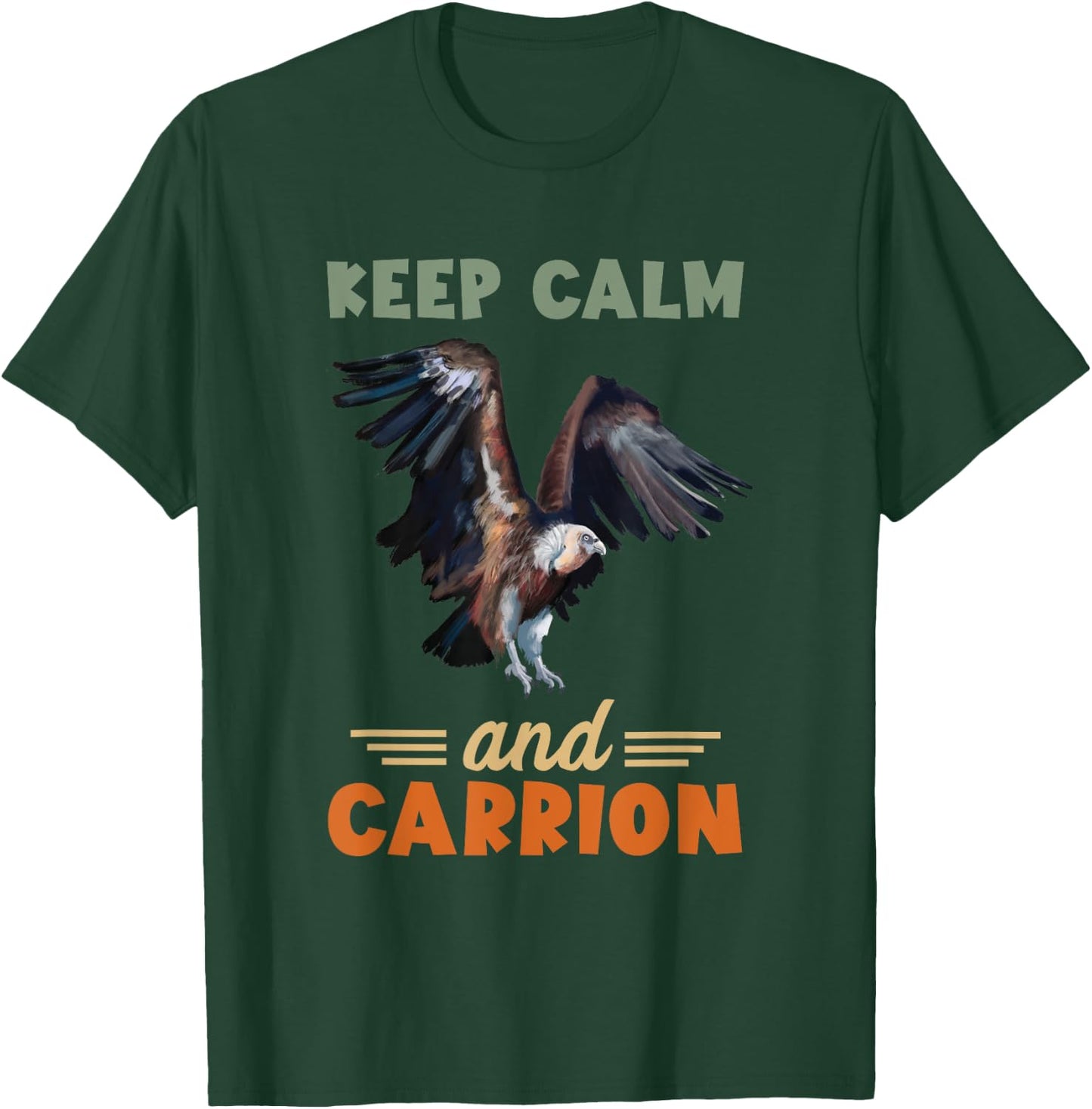 Vulture Keep Calm Bird Watcher Carrion Vulture Lover T-Shirt - T-Shirt | Forest