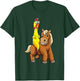 Funny Rubber Chicken Riding Horse Equestrian Girls Women T-Shirt - T-Shirt | Forest