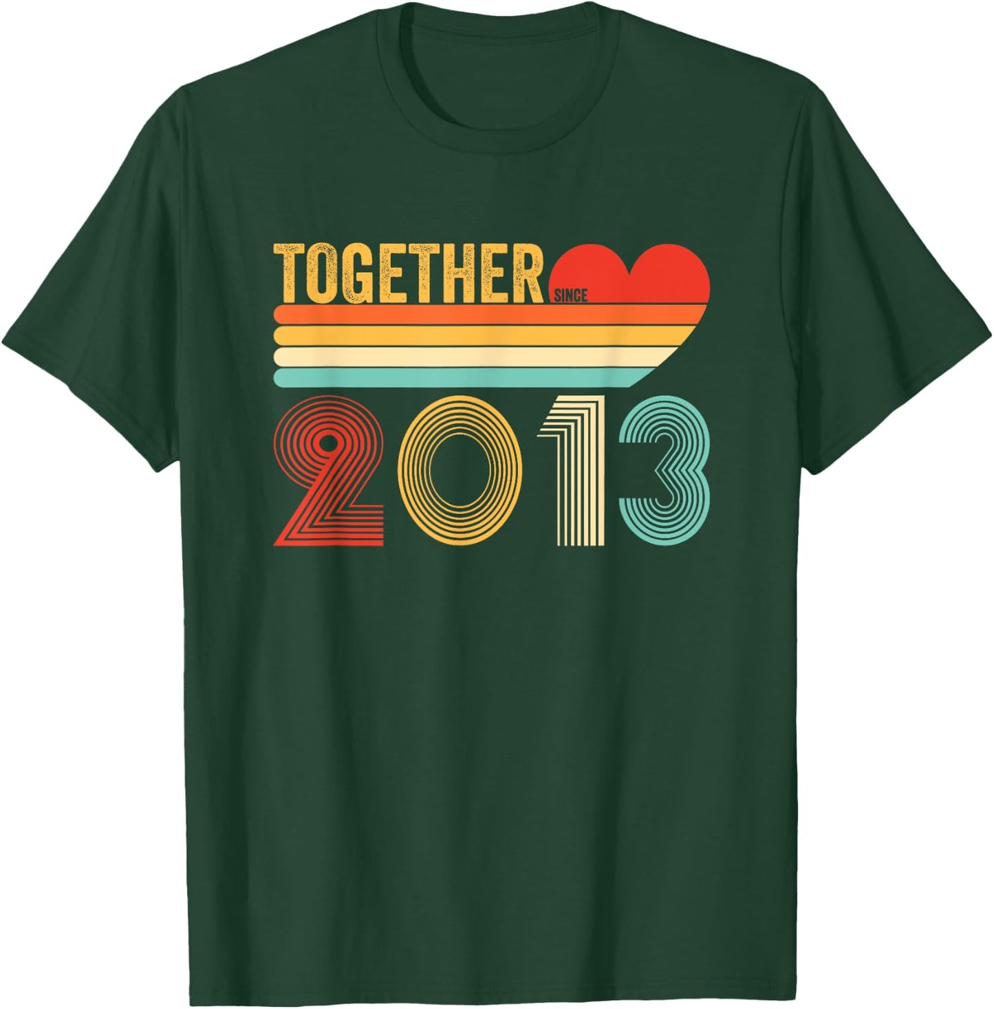 Together Since 2013 Shirt Retro Couple Anniversary T-Shirt - T-Shirt | Forest