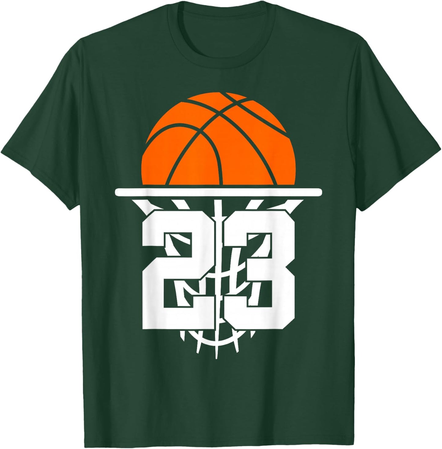 23 Years Basketball 23rd Birthday T-Shirt - T-Shirt | Forest