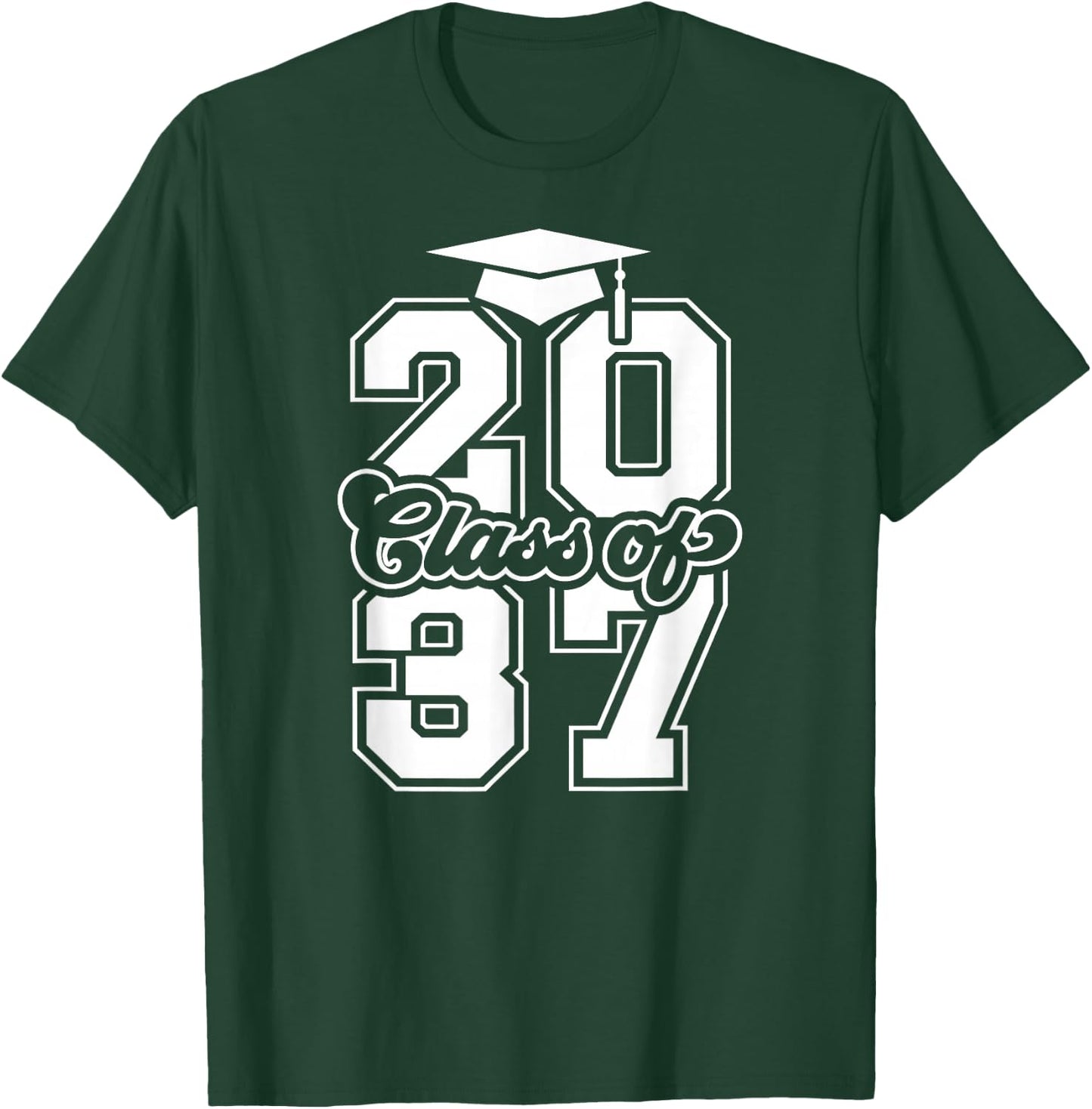 Graduating Class Of 2037 Graduation First Day Of School T-Shirt - T-Shirt | Forest