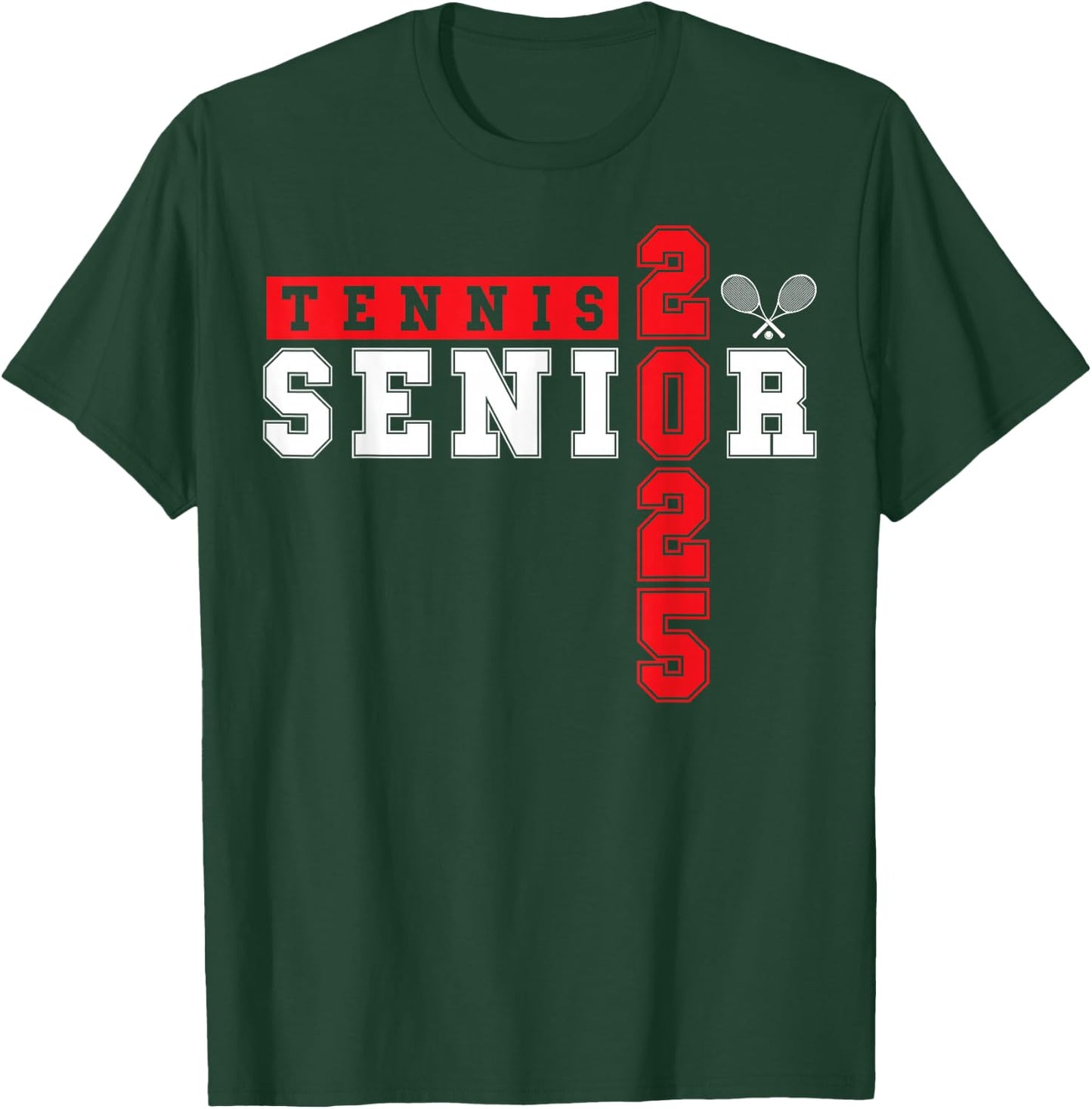 Tennis Senior Night Tennis Senior 2025 Graduation 8 T-Shirt - T-Shirt | Forest
