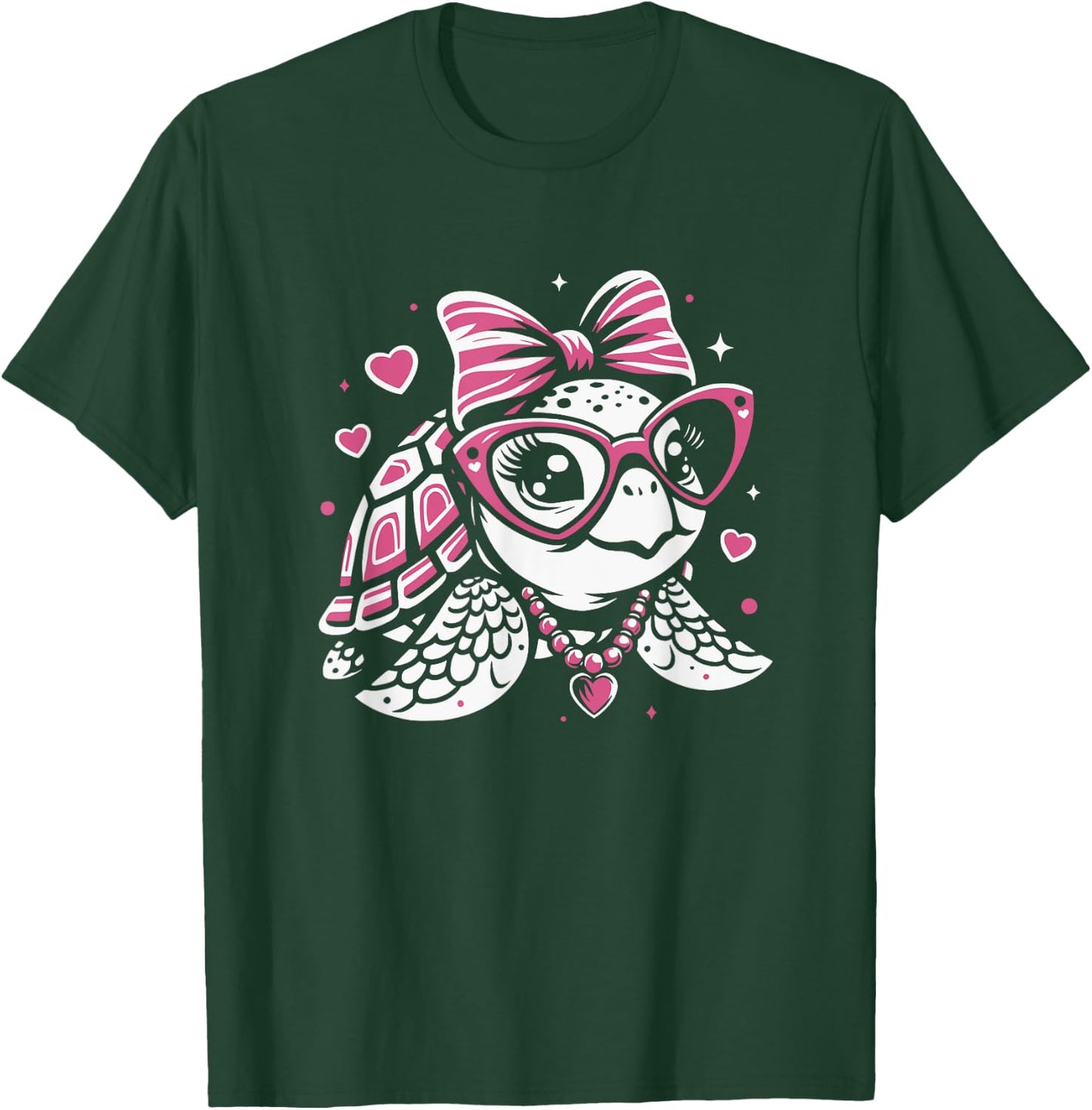 Cute Sea Turtle For Girls Graphic Art Design T-Shirt - T-Shirt | Forest