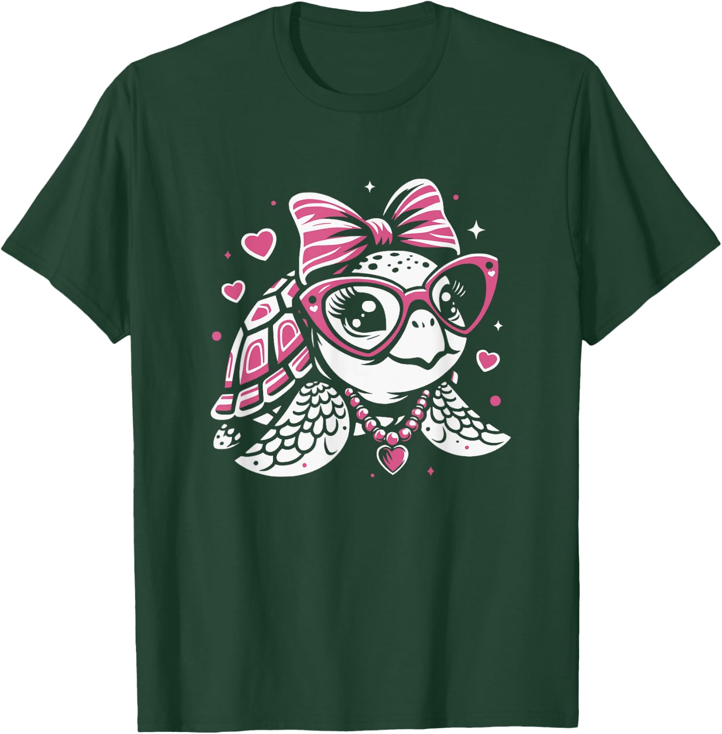 Cute Sea Turtle For Girls Graphic Art Design T-Shirt - T-Shirt | Forest