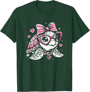 Cute Sea Turtle For Girls Graphic Art Design T-Shirt - T-Shirt | Forest