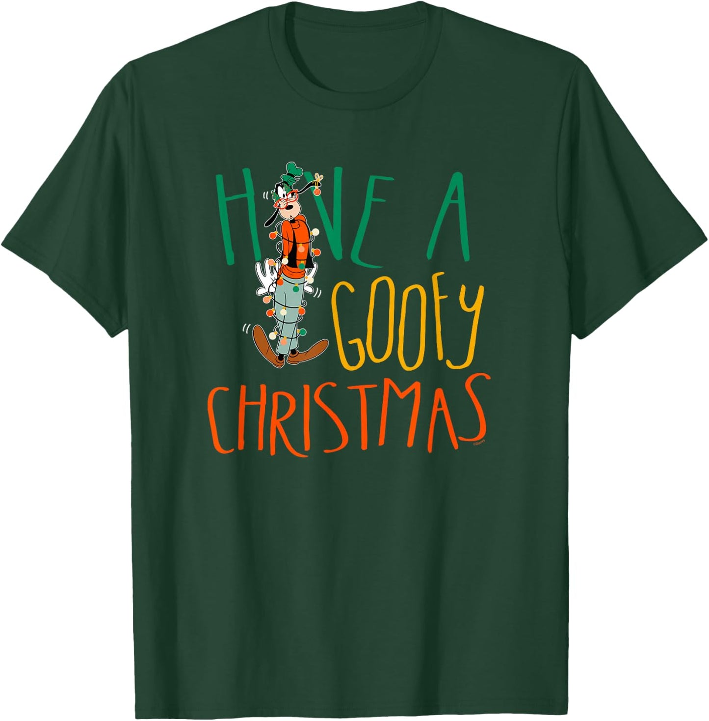Disney Have a Goofy Christmas Tangled Lights Funny T-Shirt - T-Shirt | Forest