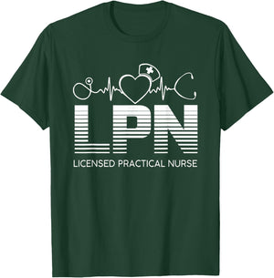 LPN Nurse Licensed Practical Nursing Nurse Week Healthcare T-Shirt - T-Shirt | Forest