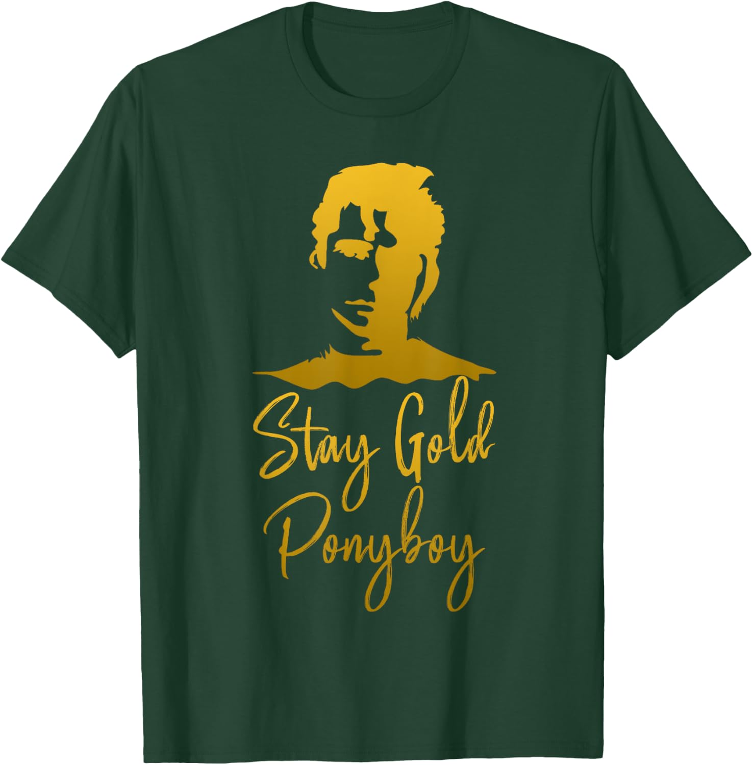 Stay Gold Ponyboy Vintage Art inspirational Motivational T-Shirt - T-Shirt | Forest