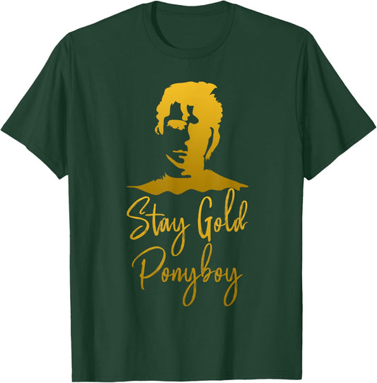 Stay Gold Ponyboy Vintage Art inspirational Motivational T-Shirt - T-Shirt | Forest