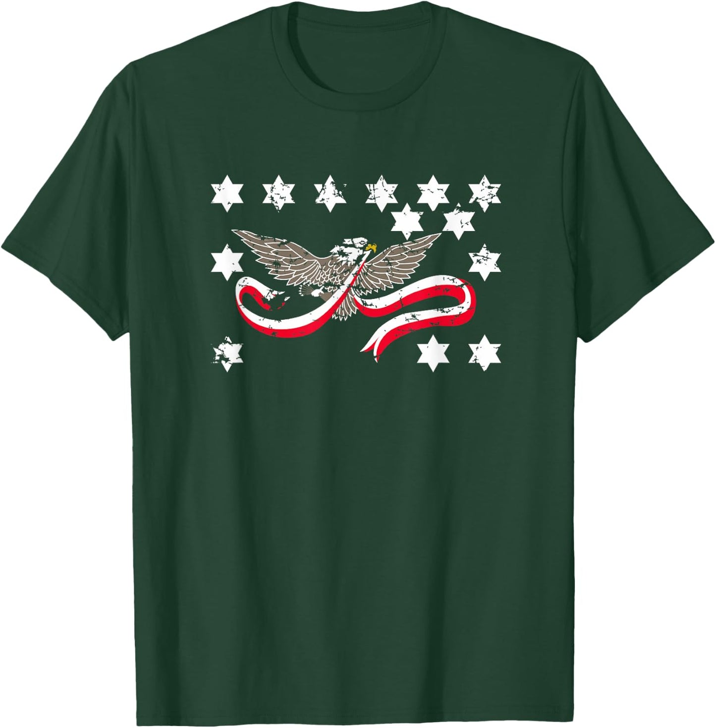 Whiskey Rebellion Distressed Flag American Reenactor T-Shirt - T-Shirt | Forest
