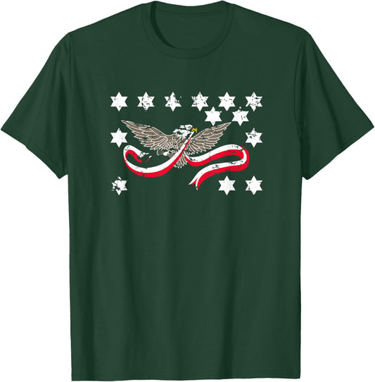 Whiskey Rebellion Distressed Flag American Reenactor T-Shirt - T-Shirt | Forest
