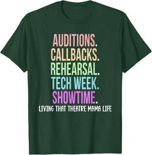Theatre Mama Life Theatre Actress Mom Theater Mom T-Shirt - T-Shirt | Forest