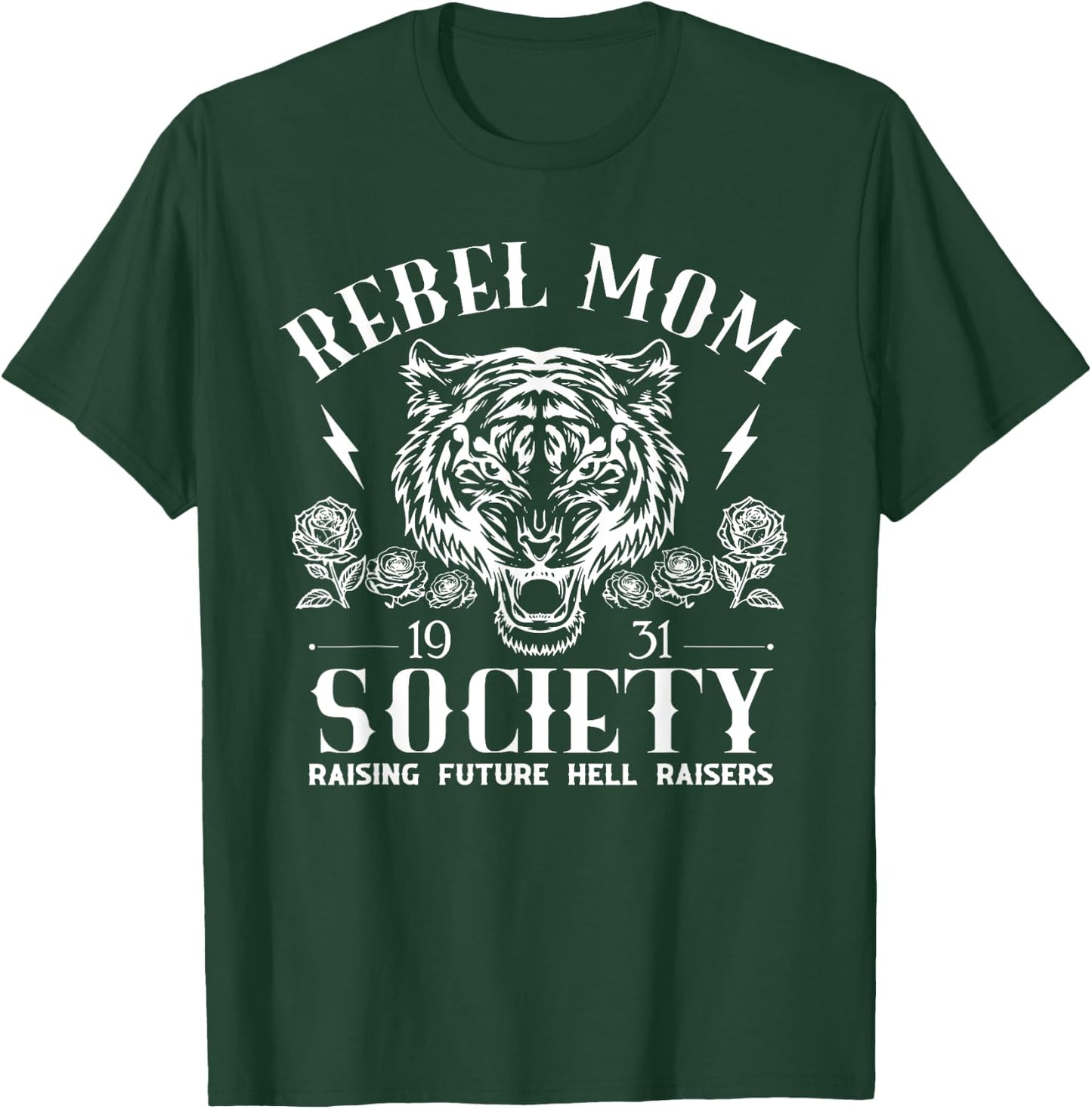 Rebel Mom Society Raising Future Hell Raisers T-Shirt - T-Shirt | Forest