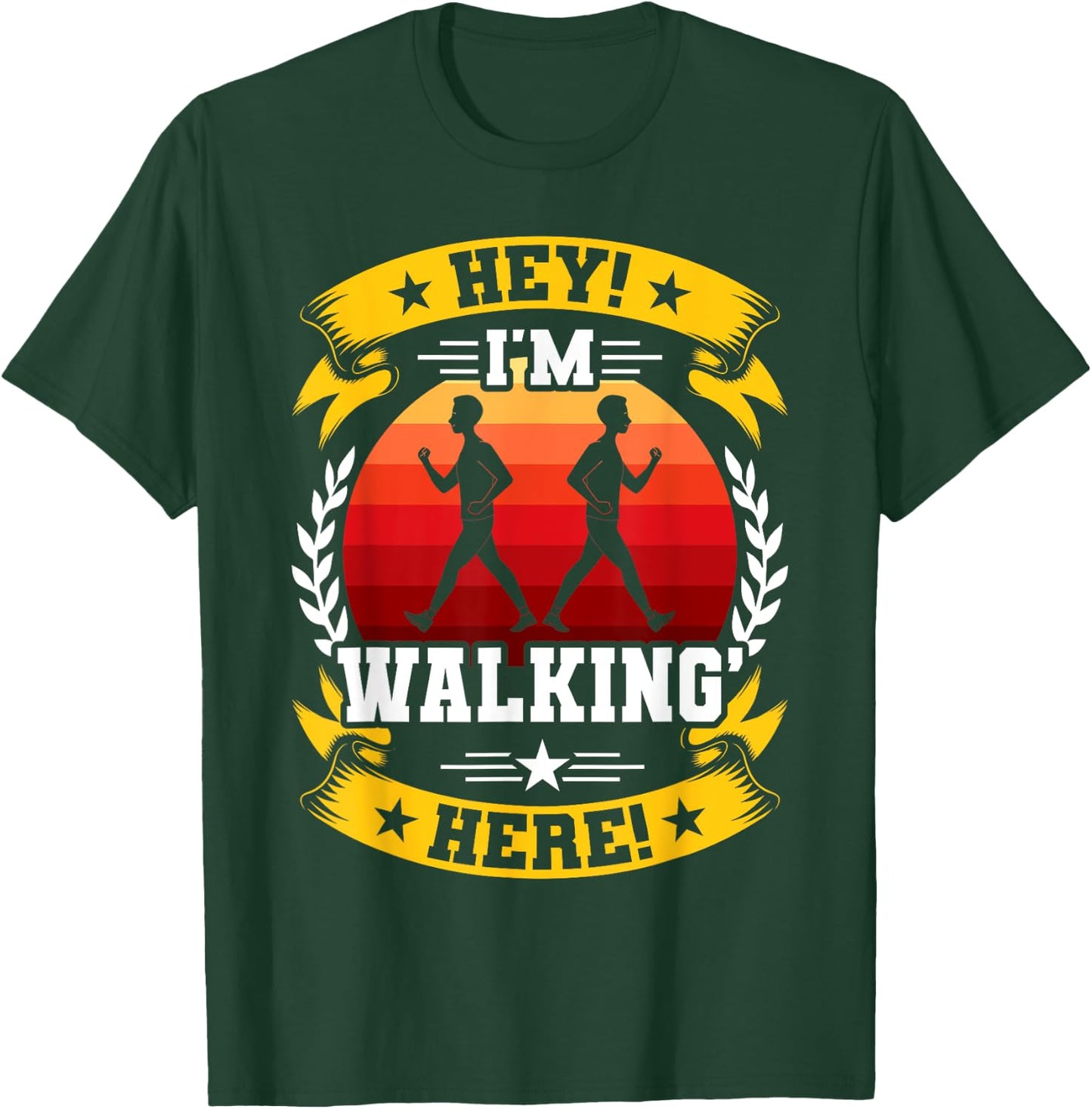 Hey! I'm Walking Here! Funny Angry Pedestrian Sign T-Shirt - T-Shirt | Forest