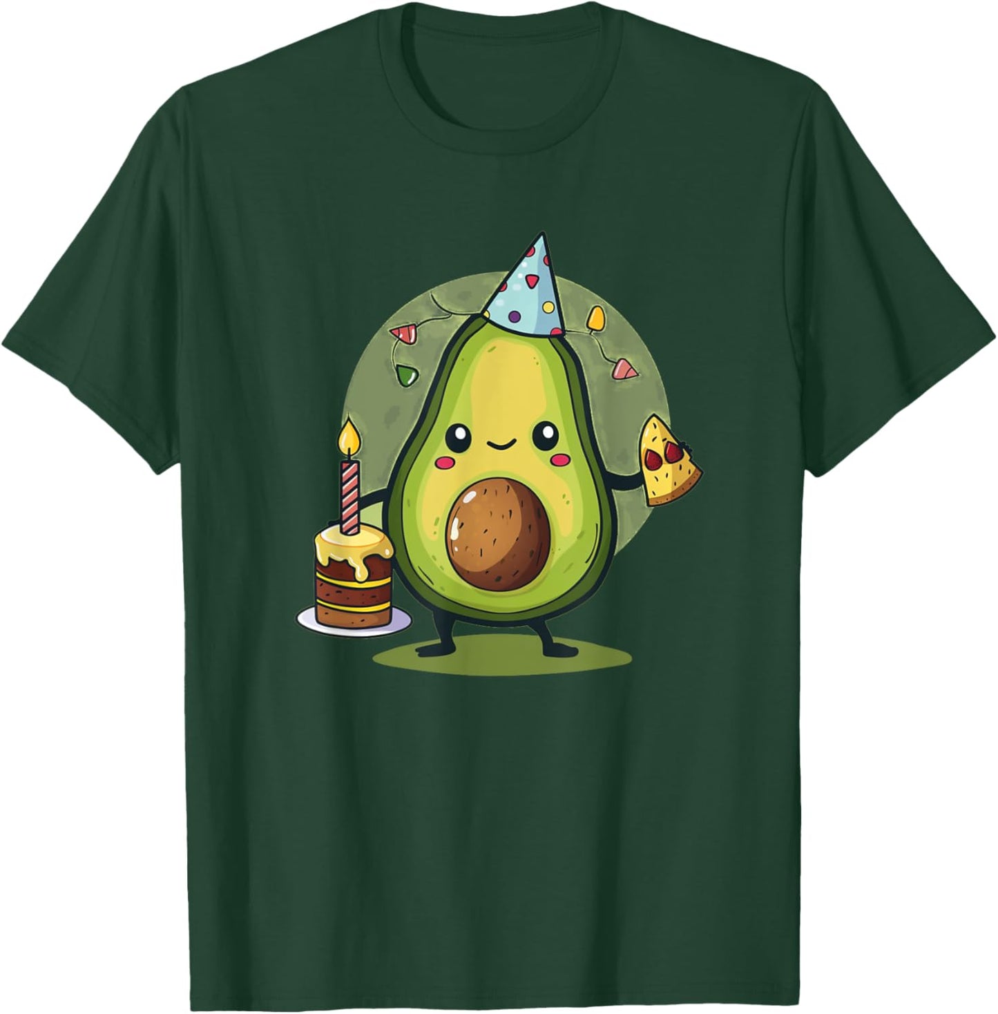 Party Fruit with Hat and Birthday Cake for Avocado Lovers T-Shirt - T-Shirt | Forest