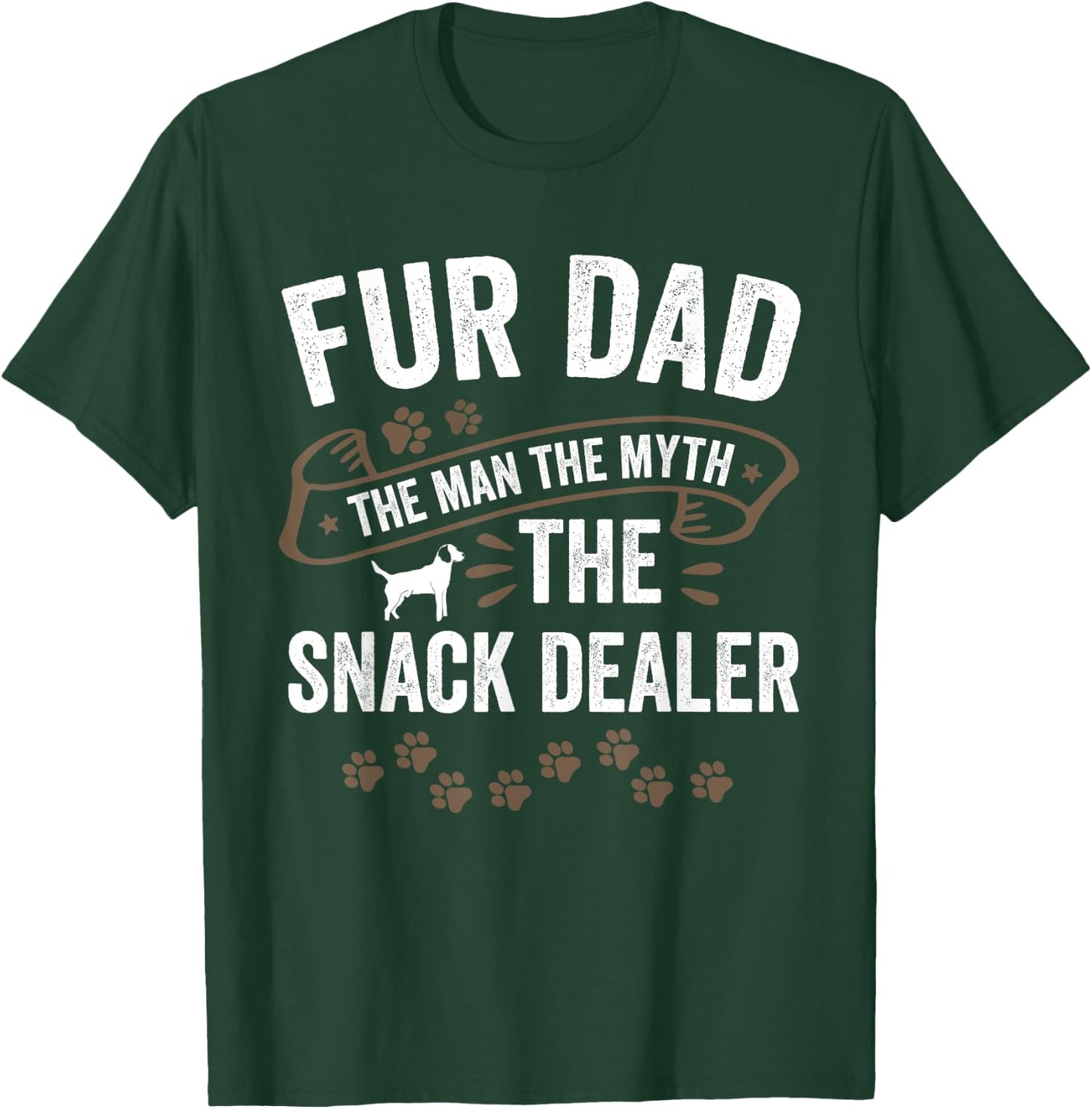 Fur Dad Dog Fathers Day 2024 Men Women T-Shirt - T-Shirt | Forest