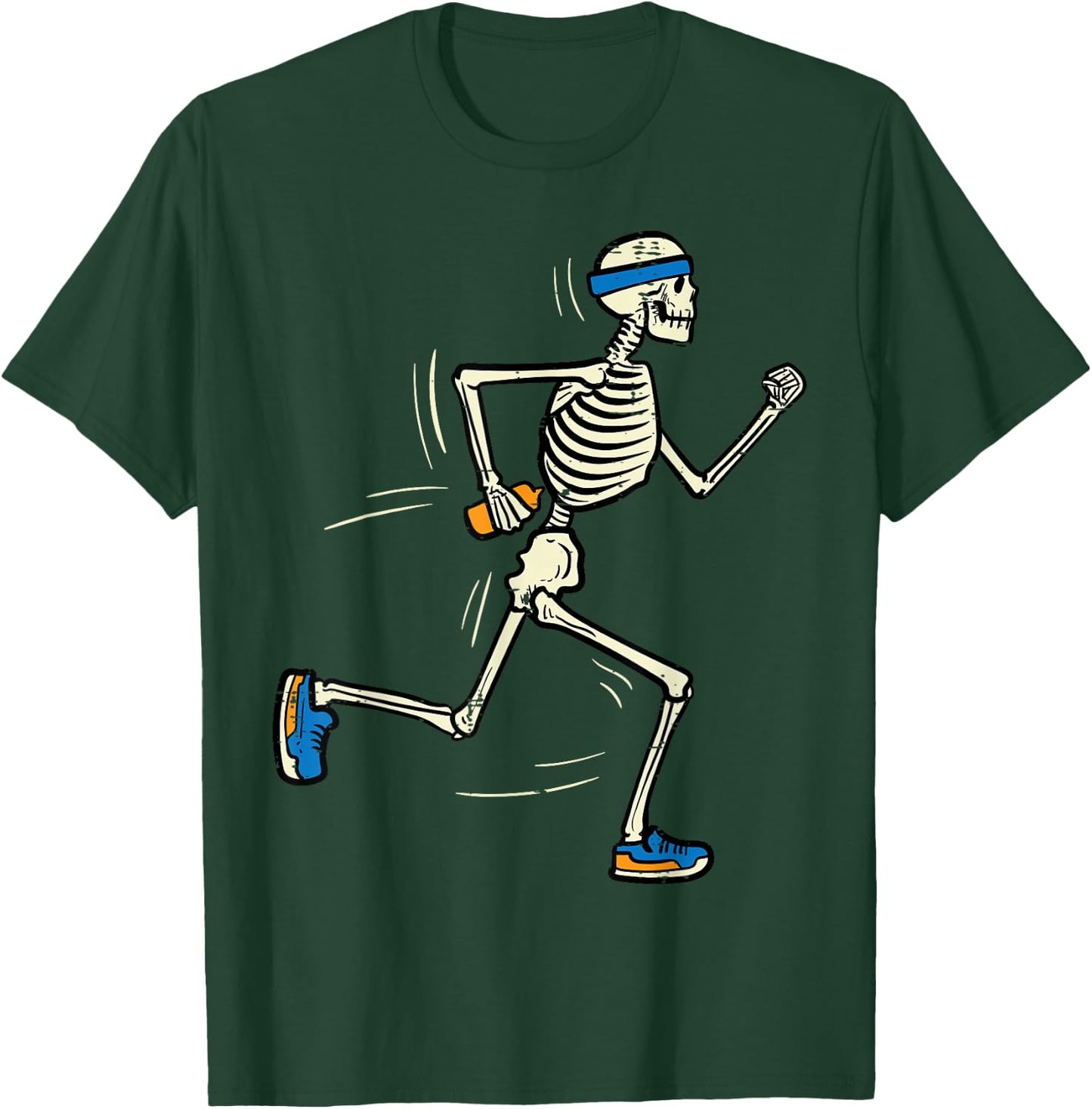 Halloween Skeleton Running Marathon Costume Men Women Kids T-Shirt - T-Shirt | Forest