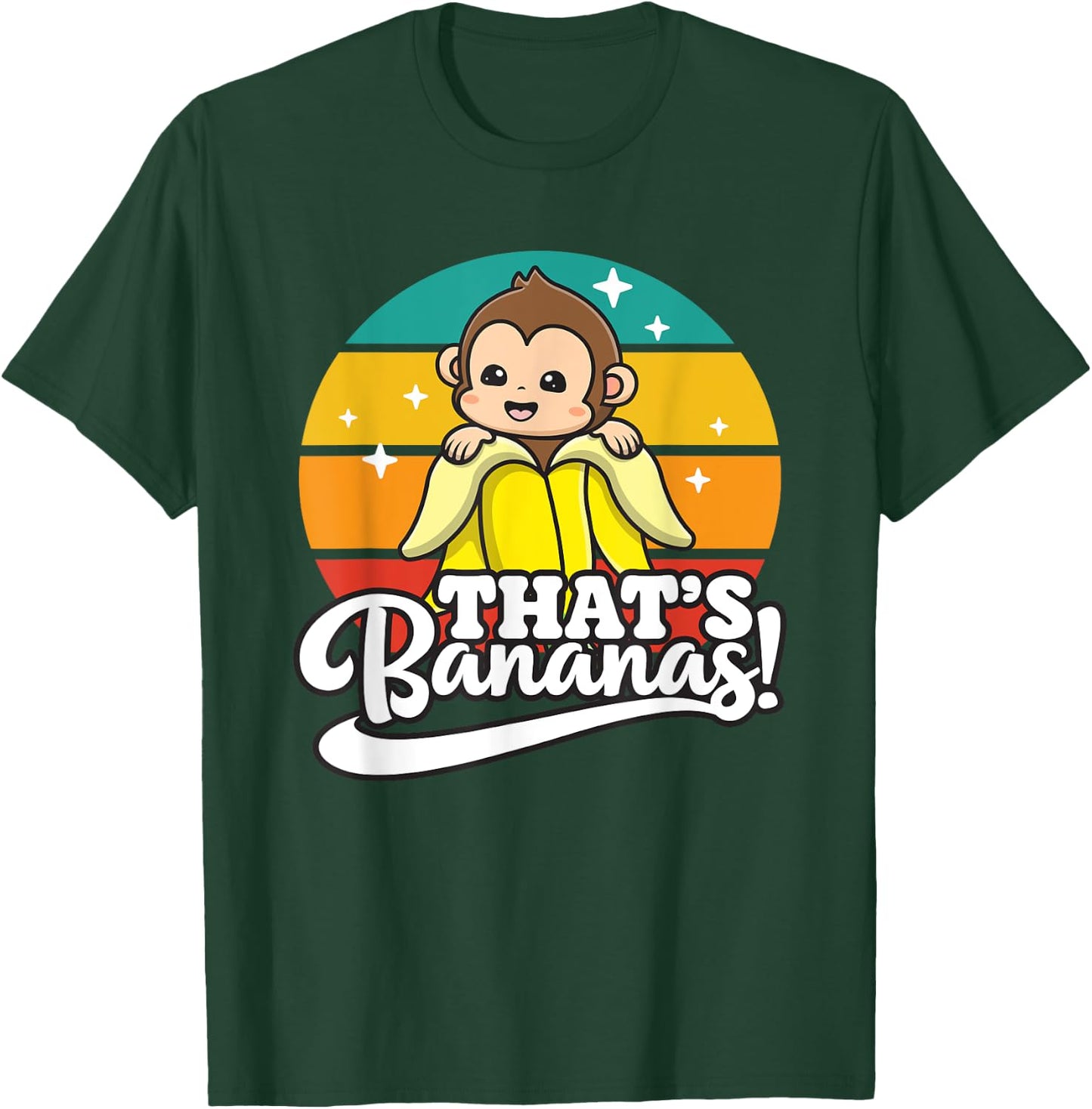 Cute Kawaii Monkey, Funny That’s Bananas T-Shirt - T-Shirt | Forest