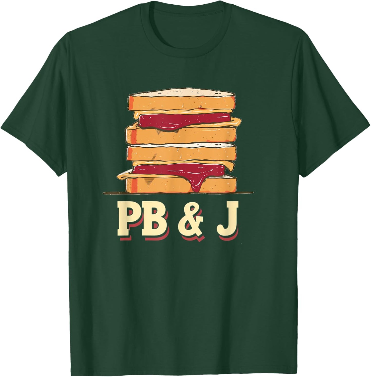 Pretty Presentation of PB&J Sandwiches for Lunches Lovers T-Shirt - T-Shirt | Forest